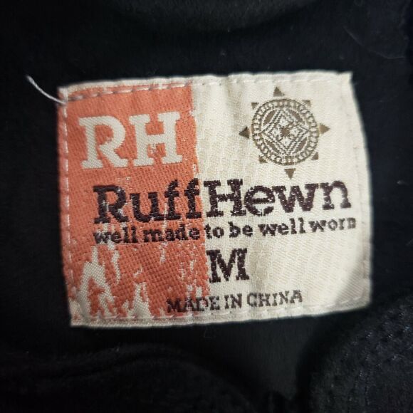 Ruff Hewn Women Jacket Medium M Faux Suede Knit Button Down Long Sleeve Black - Picture 3 of 10